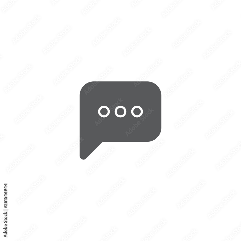 Simply vector chat bulb symbol isolated on white background Simply vector chat bulb symbol isolated on white background