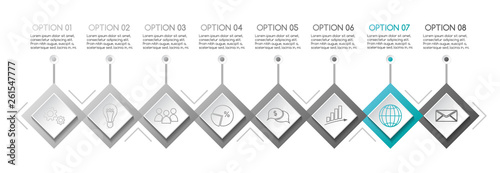 Business infographic with icons. Vector