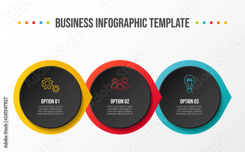 Business infograph with icons - concept of template. Vector