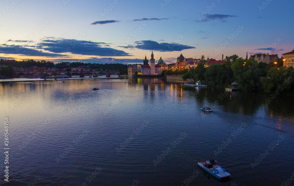 Beautiful  evening at Prague,Czech