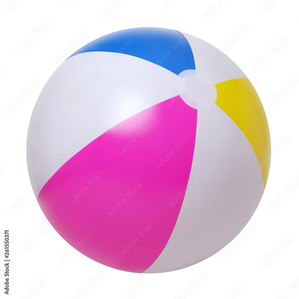 Beach ball on white