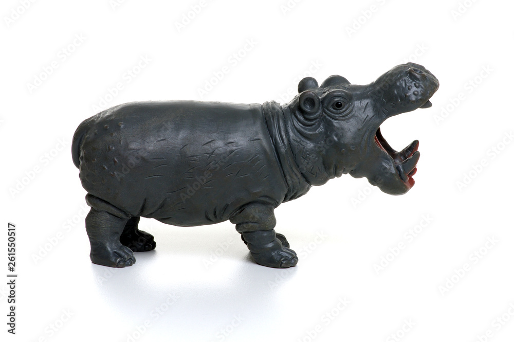 Toy hippopotamus isolated on white Toy hippopotamus isolated on white