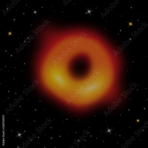 First image of real black hole illustration design