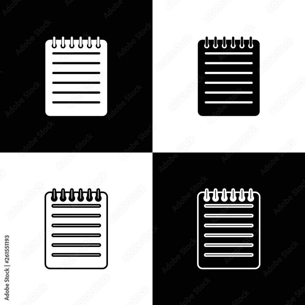 Set Notebook Icons On Black And White Background Spiral Notepad Writing Pad Diary For Business Notebook Cover Design Office Stationery Items Line Outline And Linear Icon Vector Illustration Stock Vector Adobe Set Notebook Icons On Black And White Background Spiral Notepad Writing Pad Diary For Business Notebook Cover Design Office Stationery Items Line Outline And Linear Icon Vector Illustration Stock Vector Adobe