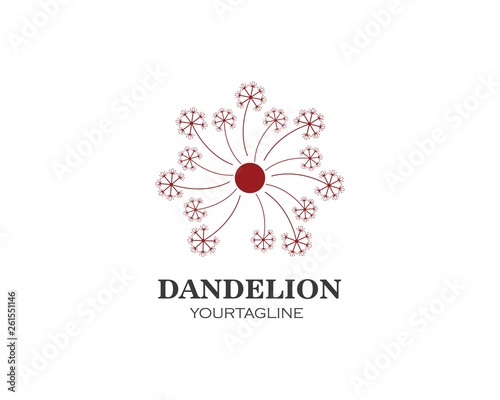 dandelion flower logo icon
