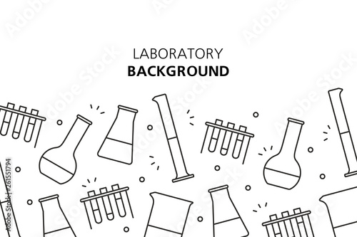 Laboratory background. isolated on white background