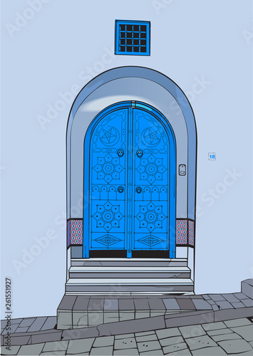 Tunisian door illustration