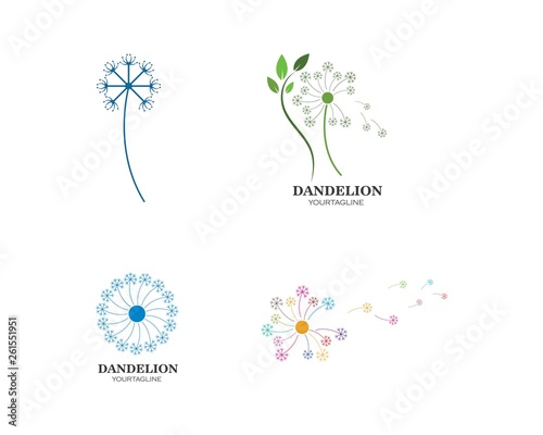 dandelion flower logo icon