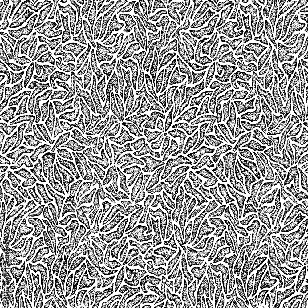 The structure consists of gray and black vertical and horizontal shapes, details. Seamless pattern. Illustrated abstract image. The structure consists of gray and black vertical and horizontal shapes, details. Seamless pattern. Illustrated abstract image.