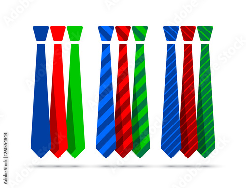 Colourful tie set