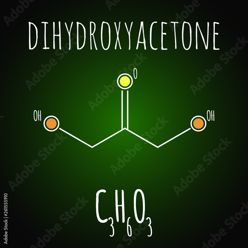 dyhydroxyacetone chemistry formula. Science vector scheme illustration photo
