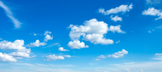 blue sky with clouds . nature background