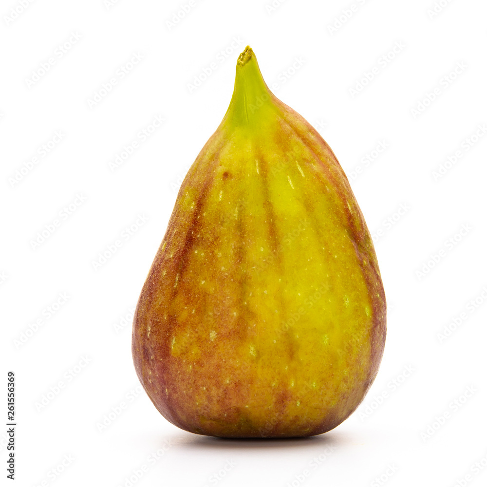 Fig fruits isolated on white background. Top view. Flat lay pattern