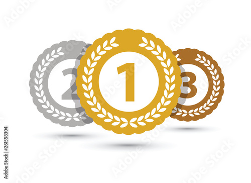 Top three medals