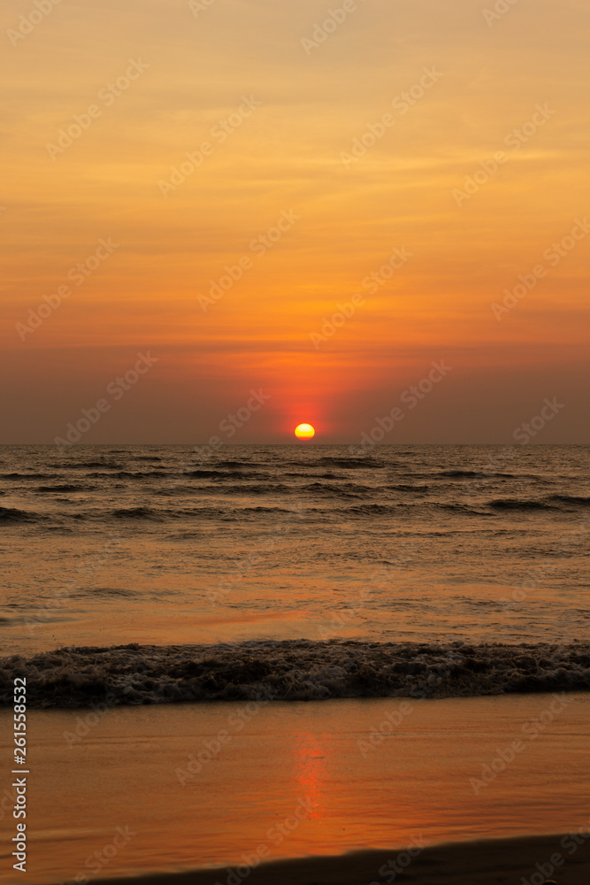 Landscape magnificent sunset on the ocean Landscape magnificent sunset on the ocean