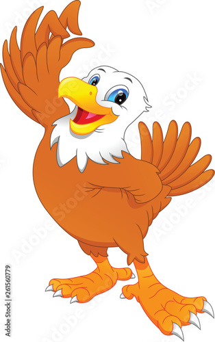 cute eagle cartoon 