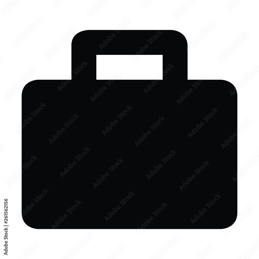 A black and white vector silhouette of a suitcase A black and white vector silhouette of a suitcase