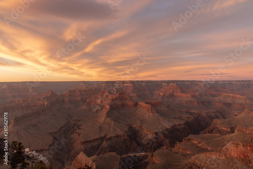 sunset at the grand canyon south rim