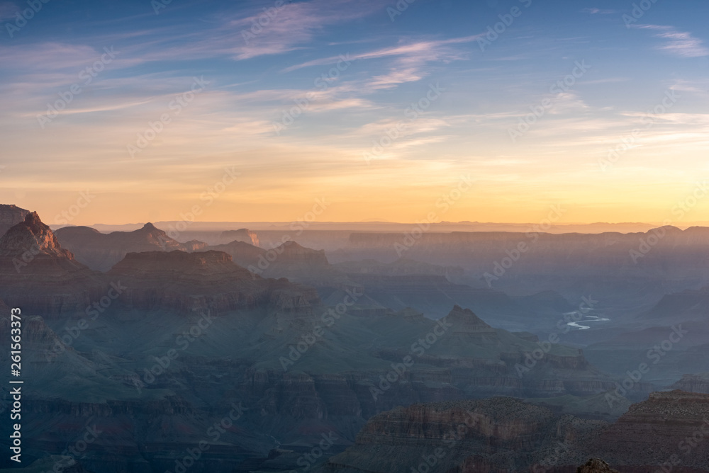 Sunrise at the grand canyon south rim
