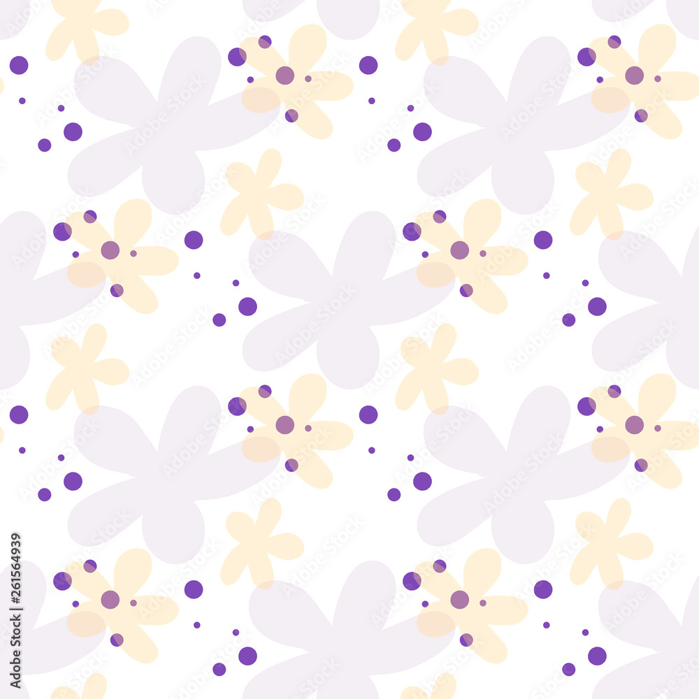 Seamless pattern of delicate simple flowers. EPS10 Seamless pattern of delicate simple flowers. EPS10