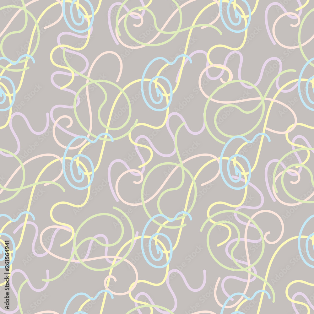 Seamless pattern with colorful threads.