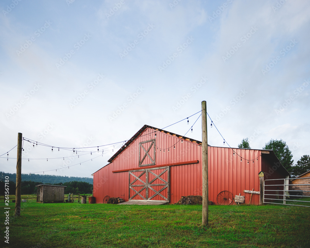 Old Red Barn under an Alabama summer sun Old Red Barn under an Alabama summer sun