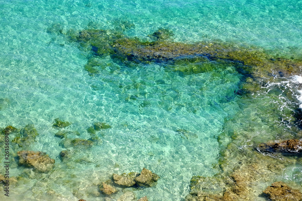 Crystal water on Fuerteventura Canary Islands.
