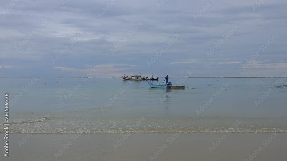 Fishing boats on the Vessel beach in Thailand