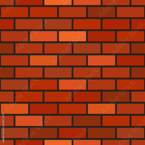 Vector Brick Wall Seamless Pattern