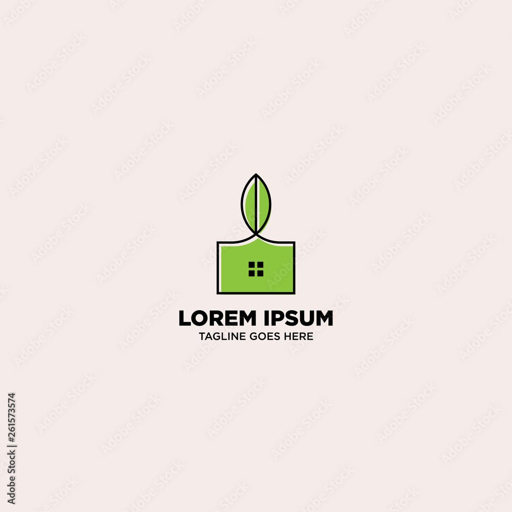Green House logo template, vector illustration - Vector Green House logo template, vector illustration - Vector