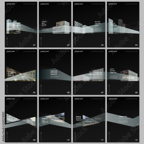 Creative brochure templates with architecture design. Abstract modern architectural background. Covers design templates for flyer, leaflet, brochure, report, presentation, advertising, magazine.