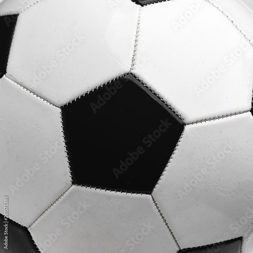 Soccer ball closeup.