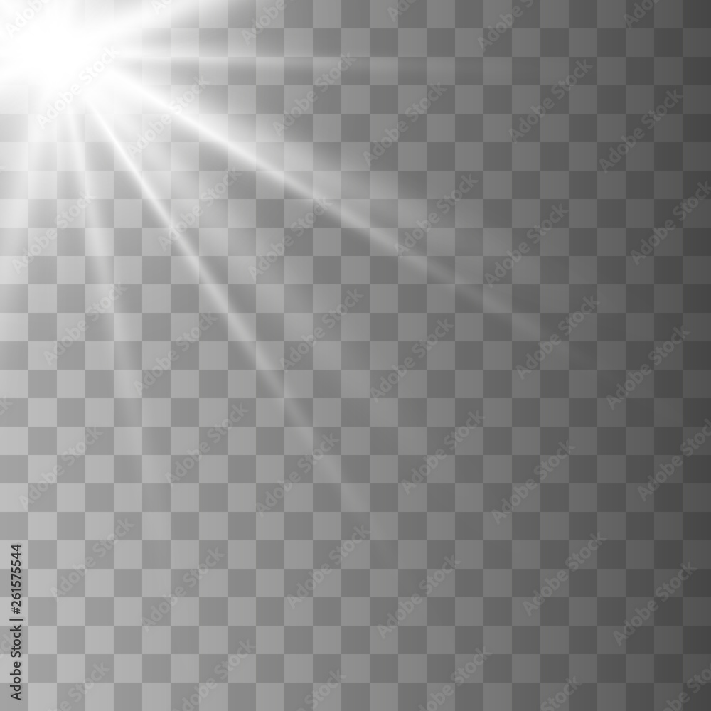 Vector transparent sunlight special lens. Vector transparent sunlight special lens.