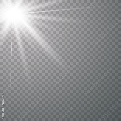 Vector transparent sunlight special lens.