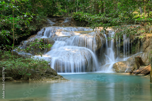 Erawan Waterfall tier 1  in National Park at Kanchanaburi  Thailand