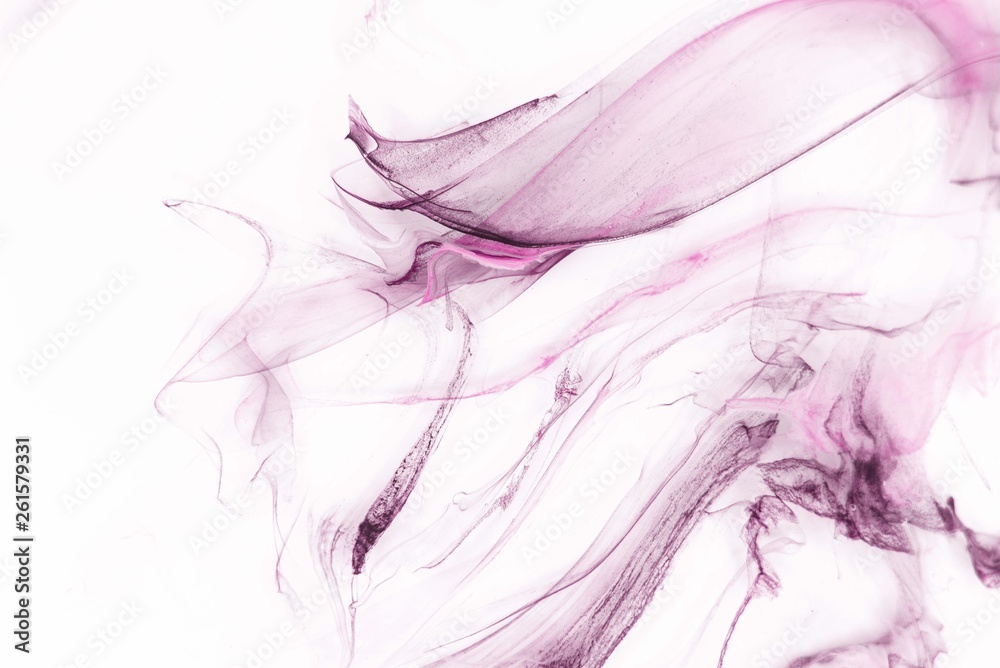 Fototapeta premium Isolated pink fog on the white background, smoky effect for photos and artworks. Overlay for photos.