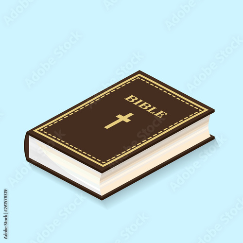 The Holy Bible in a firm cover.