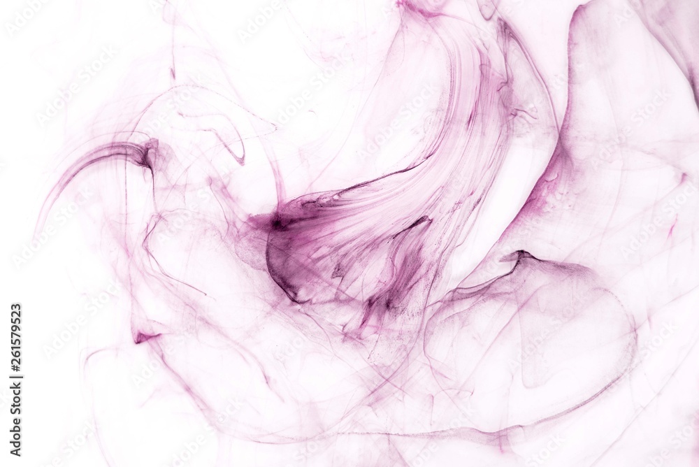 Fototapeta premium Isolated pink fog on the white background, smoky effect for photos and artworks. Overlay for photos.