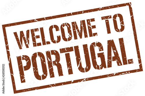 welcome to Portugal stamp