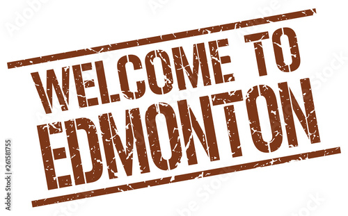 welcome to Edmonton stamp