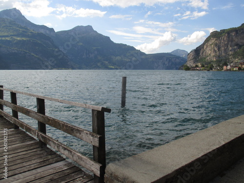 View of Lake Lucerne from Fluelen  Switzerland