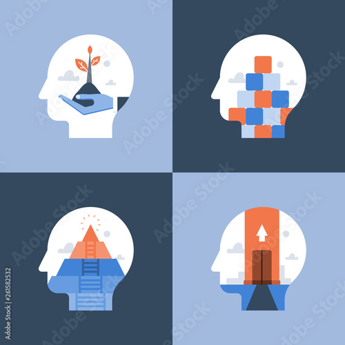 Potential development, growth mindset, critical or positive thinking, psychology or psychiatry