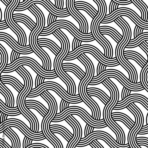 Design seamless monochrome zigzag pattern