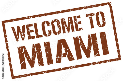 welcome to Miami stamp