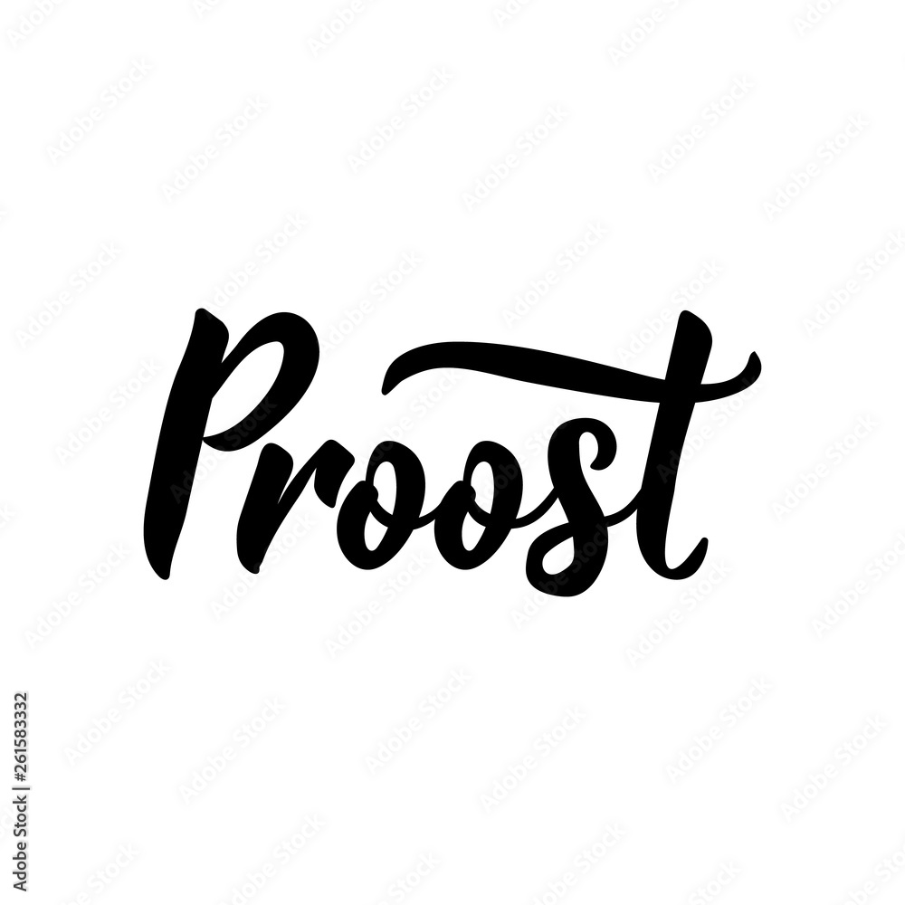 Dutch text Cheers. Lettering. vector. element for flyers, banner and