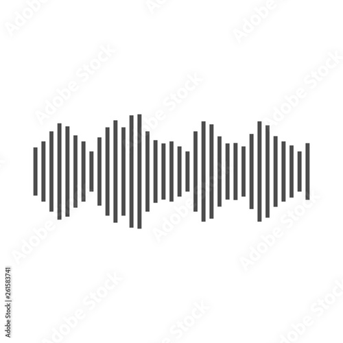 sound wave icon. Vector illustration  flat design.