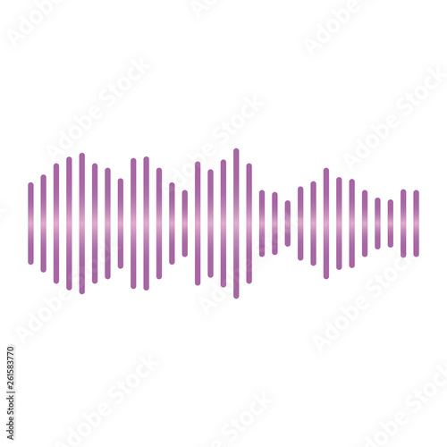 sound wave icon. Vector illustration, flat design.