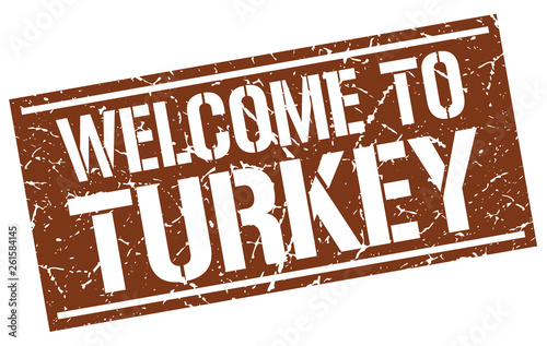 welcome to Turkey stamp