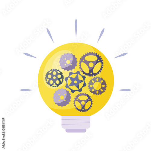 light bulb with gears pinions