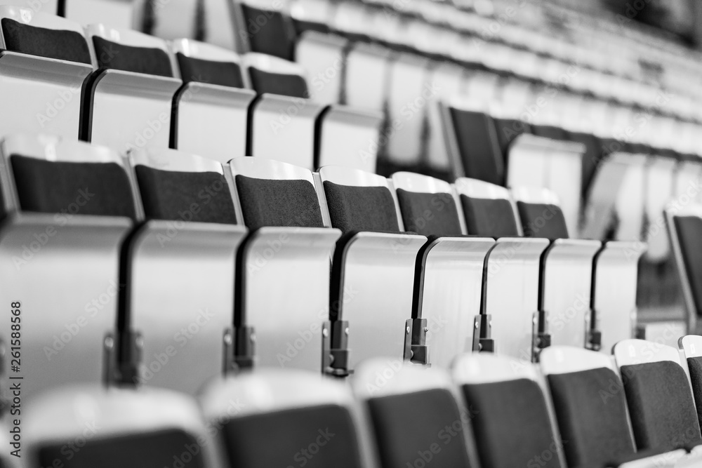 Fototapeta premium Seats for spectators at a sports ground